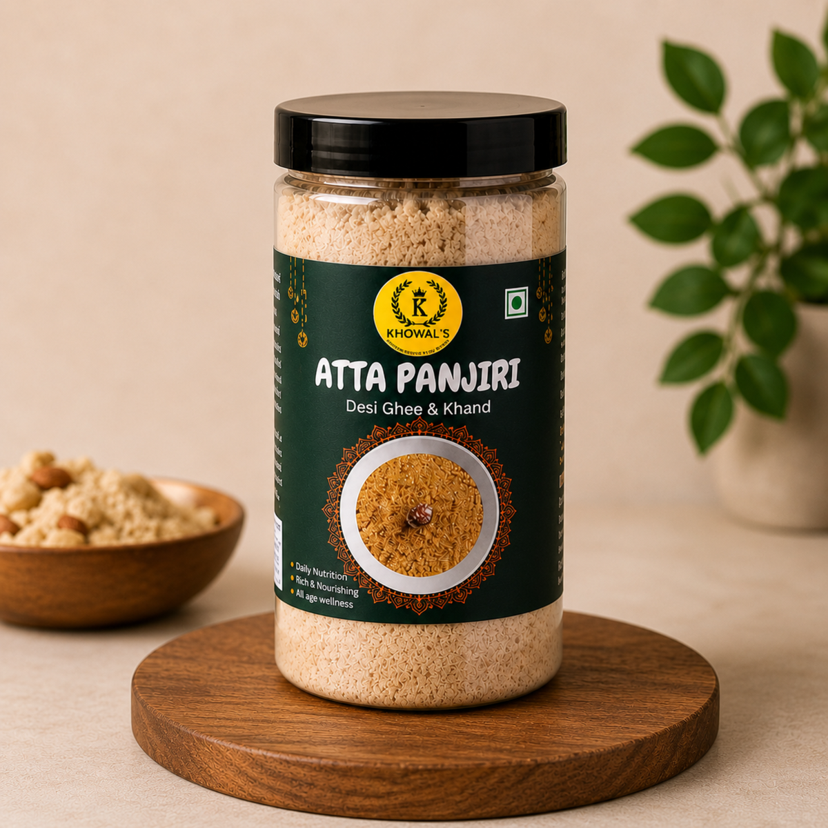 Atta Panjiri with Desi Ghee & Khand | Traditional Homemade Dry Fruit Mix | 380g