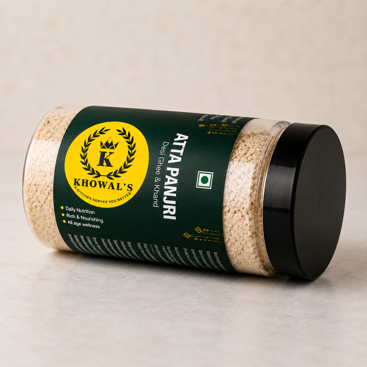 Atta Panjiri with Desi Ghee & Khand | Traditional Homemade Dry Fruit Mix | 380g