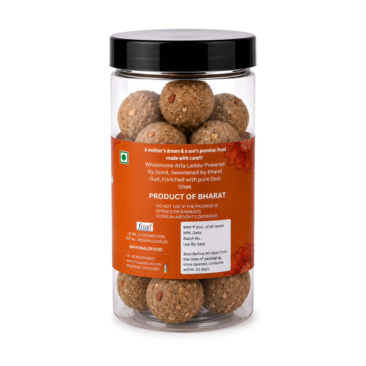 Atta Laddu Desi Ghee | Traditional Homemade Wheat Laddu | Indian Sweet Snack | 400g