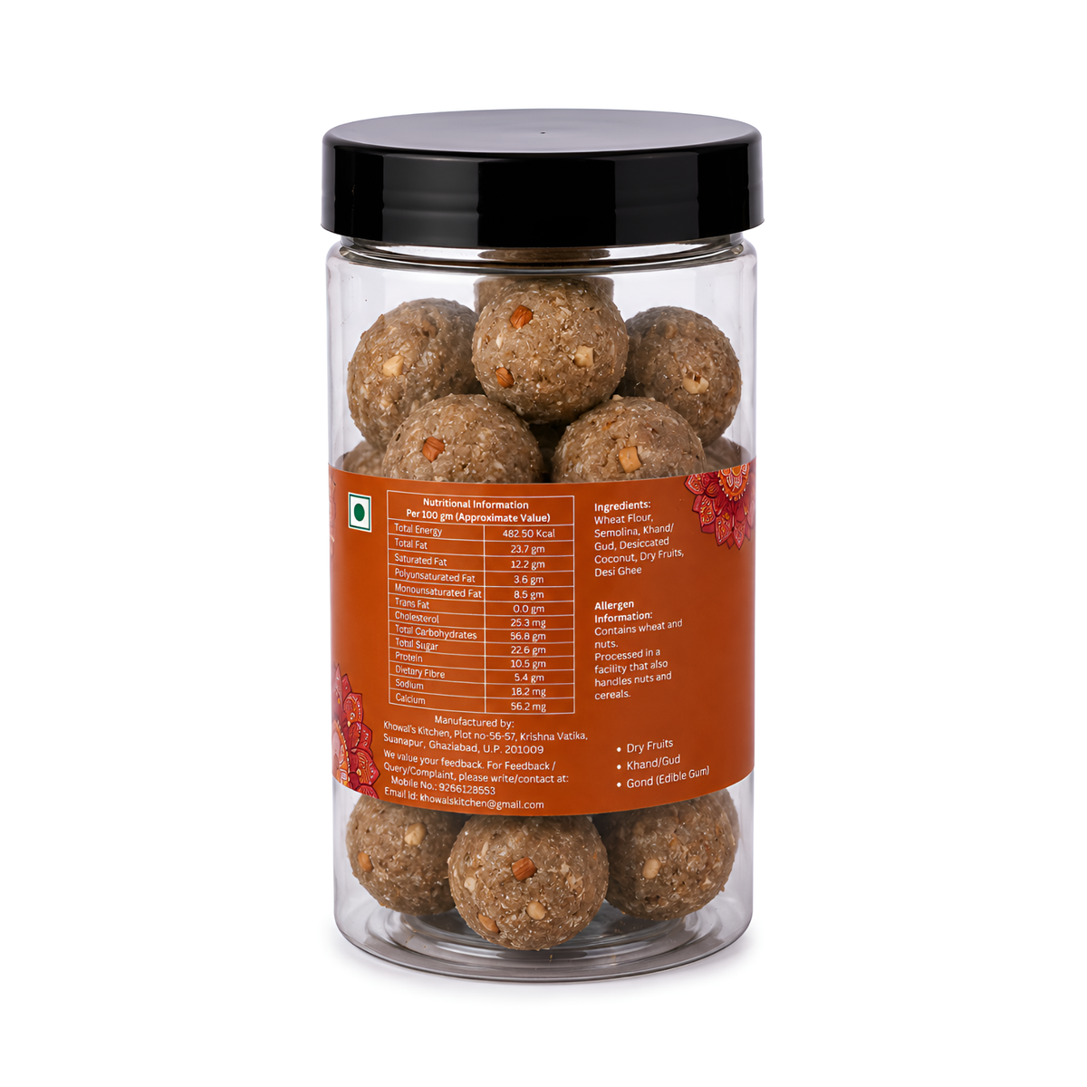 Atta Laddu Desi Ghee | Traditional Homemade Wheat Laddu | Indian Sweet Snack | 400g