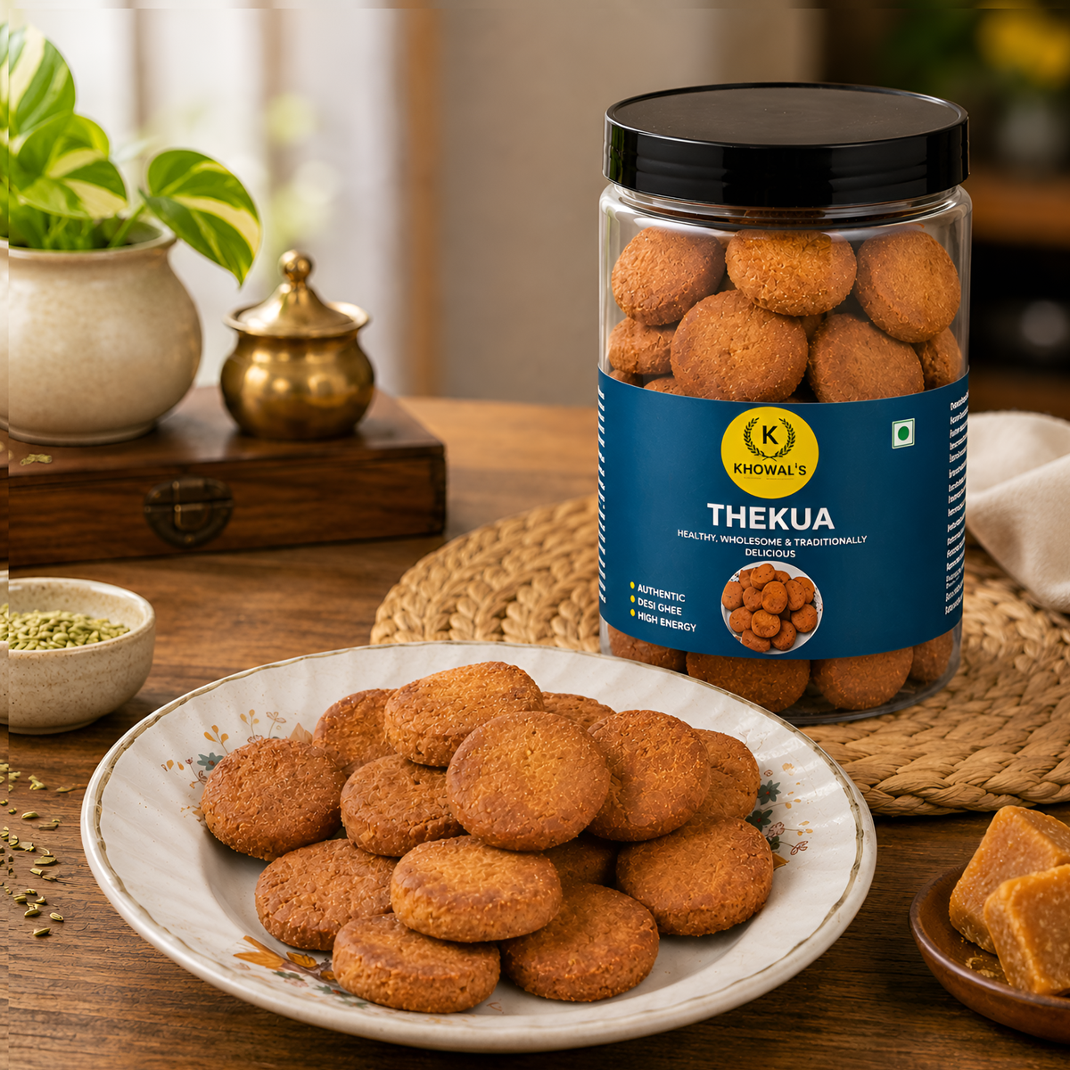Desi Ghee Thekua | Traditional Bihar Jaggery Snack | Homemade Tea-Time Sweet | 380g