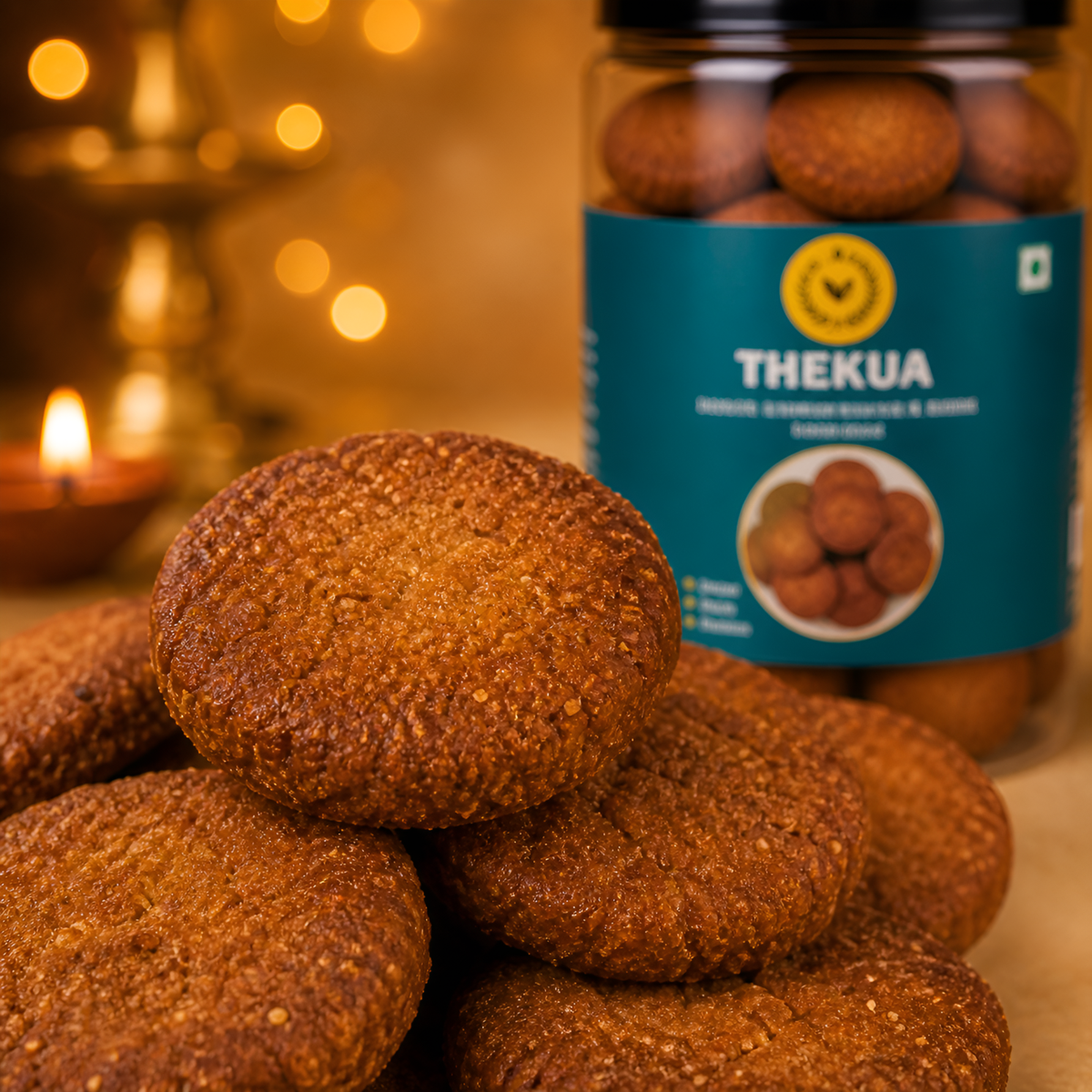 Desi Ghee Thekua | Traditional Bihar Jaggery Snack | Homemade Tea-Time Sweet | 380g